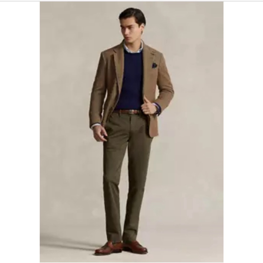 NWT Polo Ralph Lauren Men's Straight-Fit Washed Stretch Chino in Armadillo 33x32